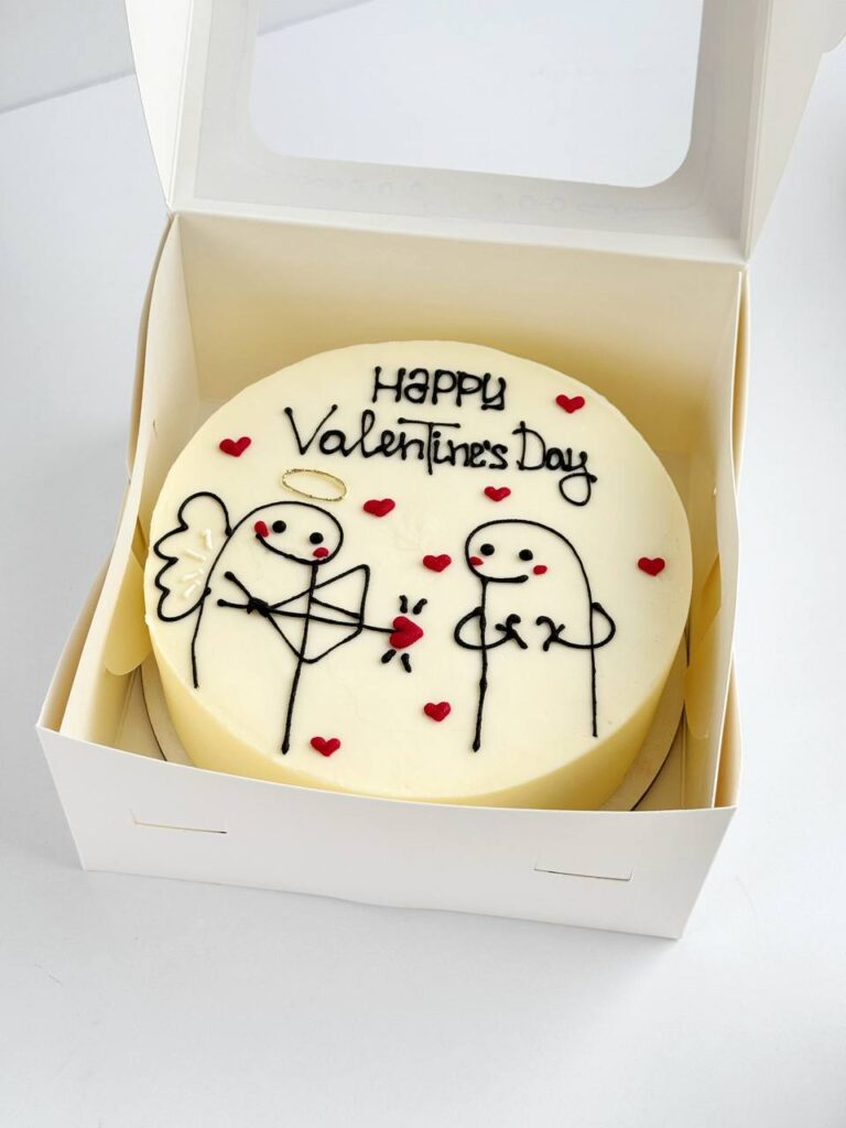 Бенто торт «Happy Valentine’s Day» фото